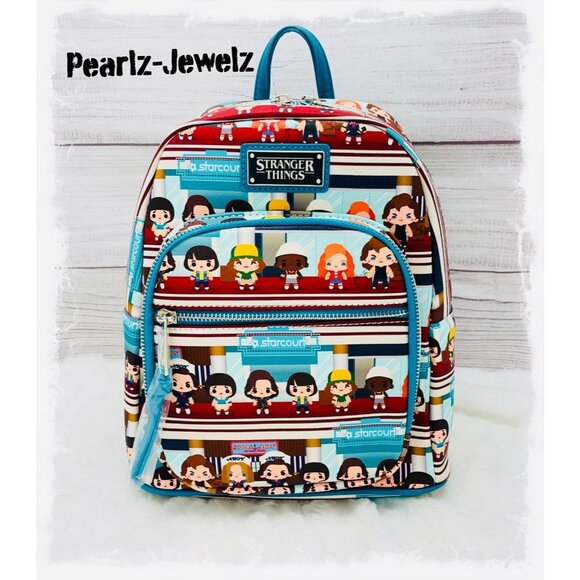 Loungefly Stranger Things Starcourt Mall Chibi Mini Backpack NWT